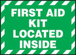 Accuform Safety Label, FIRST AID KIT LOCATED INSIDE, 3 1/2" x 5", Adhesive Vinyl, 5/Pack (LVHR560VSP)