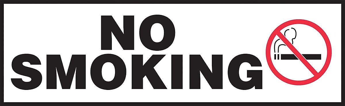 Accuform Safety Label, NO SMOKING, 3" x 10", Adhesive Vinyl, 5/Pack (LSMK575VSP)