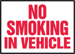 Accuform Safety Label, NO SMOKING IN VEHICLE, 3 1/2" x 5", Adhesive Vinyl, 5/Pack (LSMK551VSP)