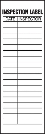 Accuform Safety Label, INSPECTION LABEL, 6" x 2", Adhesive Vinyl, 5/Pack (LELC525VSP)