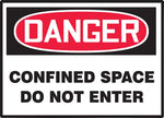 Accuform Safety Label, DANGER CONFINED SPACE DO NOT ENTER, 3 1/2" x 5", Adhesive Vinyl, 5/Pack (LCSP242VSP)