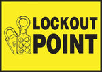 Accuform Safety Label, LOCKOUT POINT, 3 1/2" x 5", Adhesive Vinyl, 5/Pack (LLKT510VSP)
