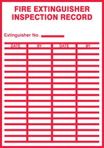 Accuform Safety Label, FIRE EXTINGUISHER INSPECTION RECORD, 5" x 3½", Adhesive Vinyl, 5/Pack (LFXG529VSP)