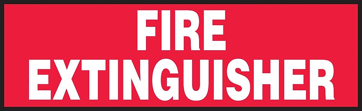 Accuform Safety Label, FIRE EXTINGUISHER, 3" x 7", Adhesive Vinyl, 5/Pack (LFXG420VSP)