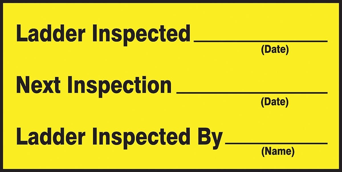 Accuform Label; LADDER INSPECTED #, NEXT INSPECTION #, INSPECTED BY #, 1 1/2"x3", Vinyl, 10/Pack (LCRT507VSP)