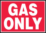 Accuform Safety Label, GAS ONLY, 3 1/2" x 5", Adhesive Vinyl, 5/Pack (LCHL539VSP)