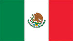 Accuform Hard Hat/Helmet Decal, MEXICAN FLAG, 1" x 1¾", Reflective Adhesive Vinyl, 5/Pack (LHTL694)