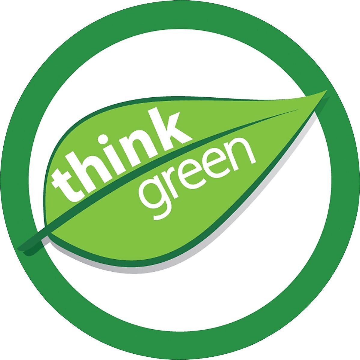 Accuform Signs® Hard Hat/Helmet Decal, THINK GREEN, 2¼", Adhesive Vinyl, 10/Pk (LHTL404)