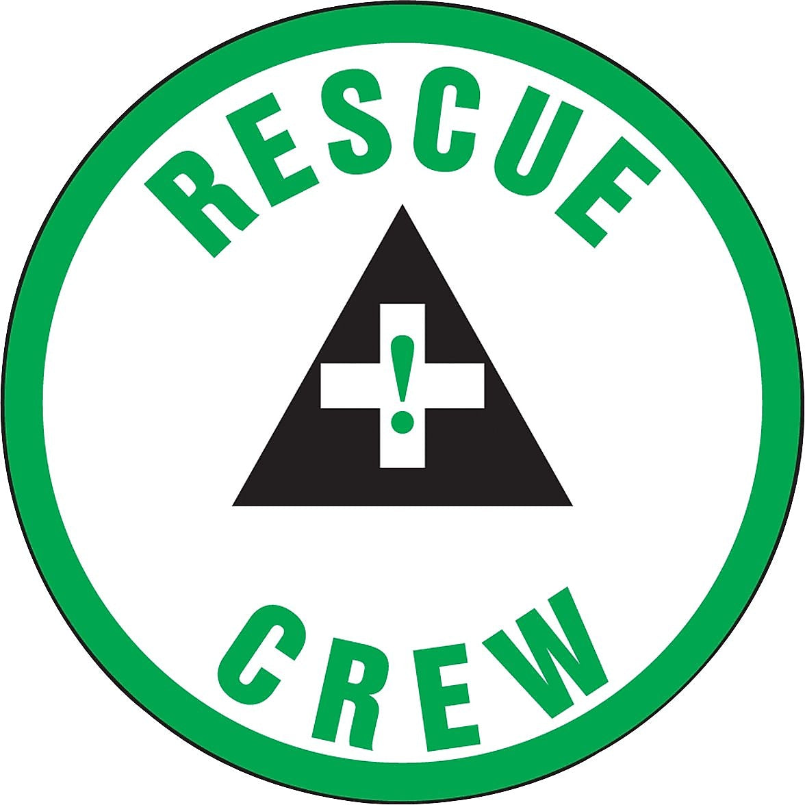 ACCUFORM SIGNS® Hard Hat/Helmet Decal, RESCUE CREW, 2¼", Adhesive Vinyl, 10/Pk