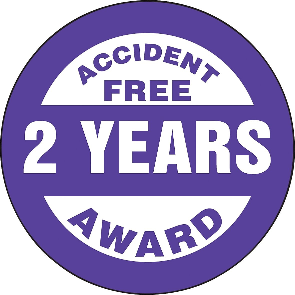 Accuform Hard Hat/Helmet Decal, ACCIDENT FREE AWARD - 2 YEARS, 2¼", Adhesive Vinyl, 10/Pack (LHTL372)