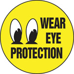 Accuform Hard Hat/Helmet Decal, WEAR EYE PROTECTION, 2 1/4", Adhesive Vinyl, 10/Pack (LHTL388)