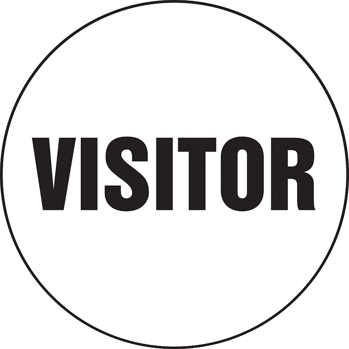 Accuform Hard Hat/Helmet Decal, VISITOR, 2 1/4", Adhesive Vinyl, 10/Pack (LHTL342)