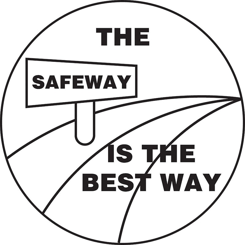 ACCUFORM SIGNS® Hard Hat/Helmet Decal, THE SAFEWAY IS THE BEST WAY, 2¼", Adhesive Vinyl, 10/Pk