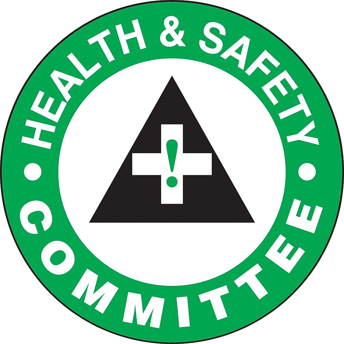 Accuform Hard Hat/Helmet Decal, HEALTH & SAFETY COMMITTEE, 2 1/4", Adhesive Vinyl, 10/Pack (LHTL314)