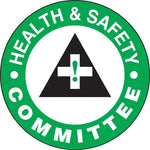Accuform Hard Hat/Helmet Decal, HEALTH & SAFETY COMMITTEE, 2 1/4", Adhesive Vinyl, 10/Pack (LHTL314)