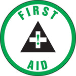 Accuform Hard Hat/Helmet Decal, FIRST AID, 2 1/4", Adhesive Vinyl, 10/Pack (LHTL316)