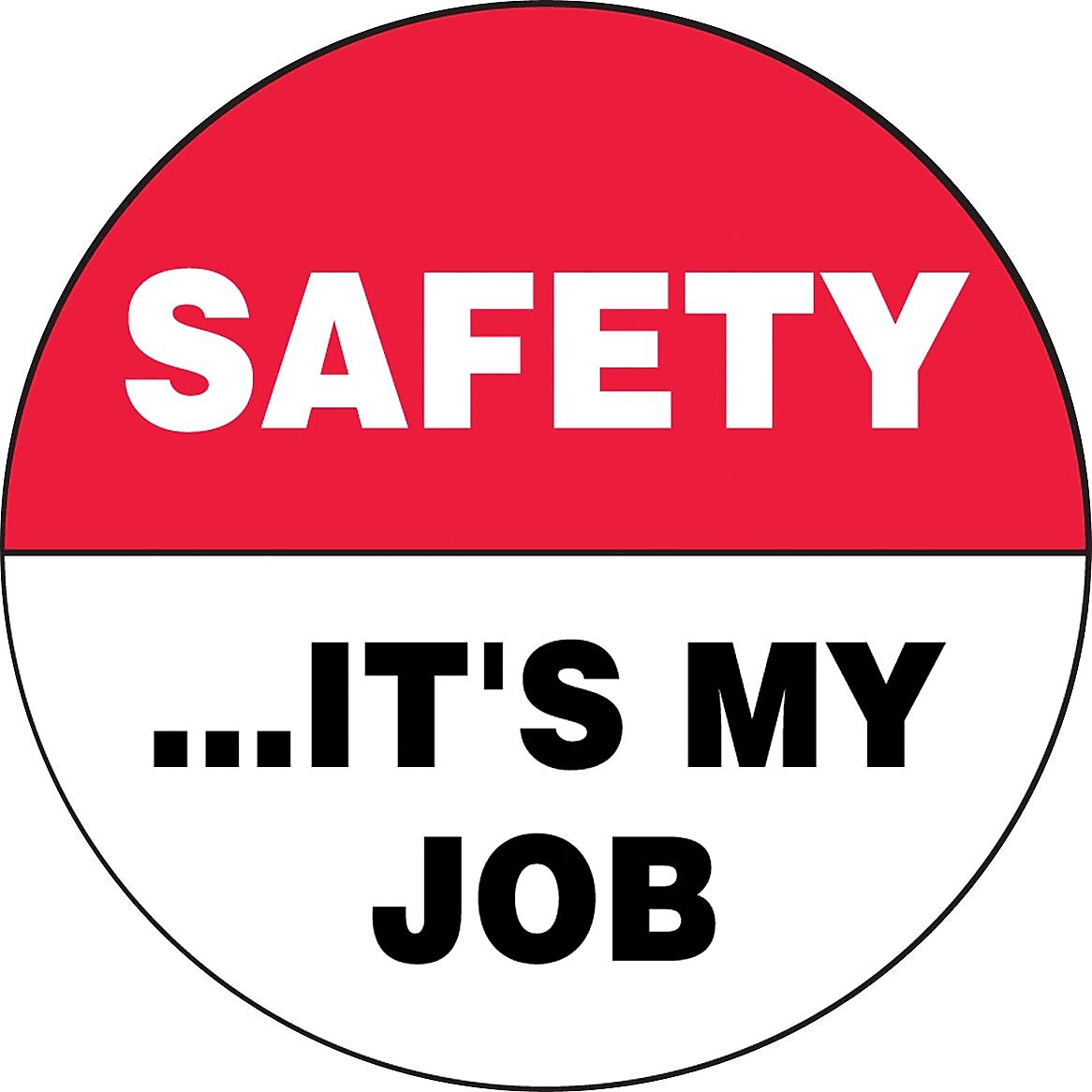 Accuform Hard Hat/Helmet Decal, SAFETY...IT'S MY JOB, 2 1/4", Adhesive Vinyl, 10/Pack (LHTL177)