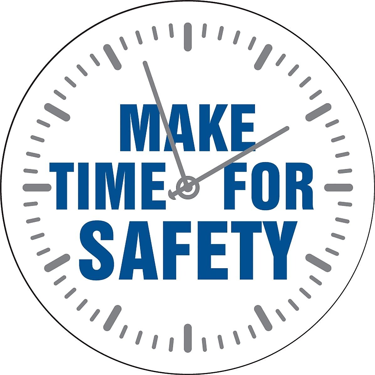 Accuform Hard Hat/Helmet Decal, MAKE TIME FOR SAFETY, 2 1/4", Adhesive Vinyl, 10/Pack (LHTL136)