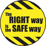 Accuform Hard Hat/Helmet Decal, THE RIGHT WAY IS THE SAFE WAY, 2¼", Adhesive Vinyl, 10/Pack (LHTL192)