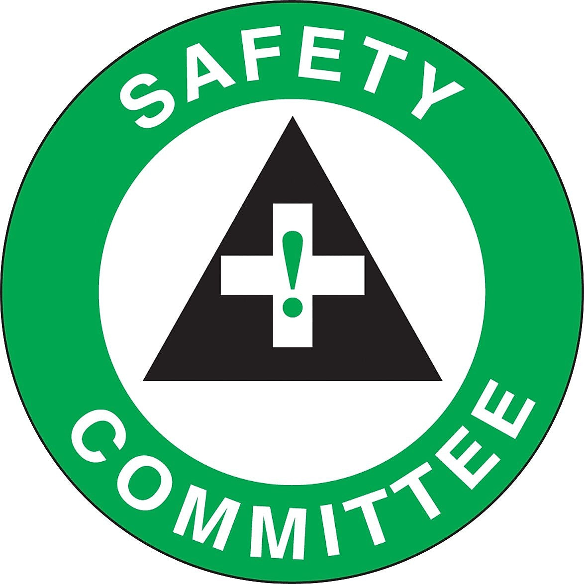 Accuform Hard Hat/Helmet Decal, SAFETY COMMITTEE, 2 1/4", Adhesive Vinyl, 10/Pack (LHTL354)