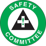Accuform Hard Hat/Helmet Decal, SAFETY COMMITTEE, 2 1/4", Adhesive Vinyl, 10/Pack (LHTL354)