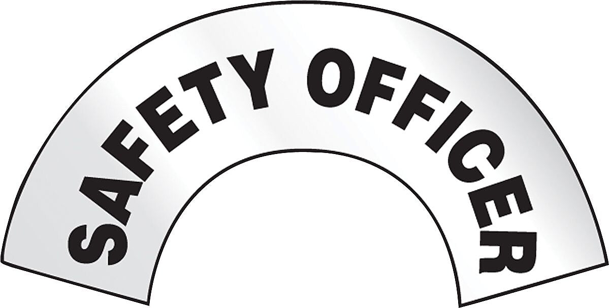 Accuform ER Reflective Helmet Sticker, SAFETY OFFICER, 3"x6-7/8", Adhesive Vinyl (MRBWRV11RFV)
