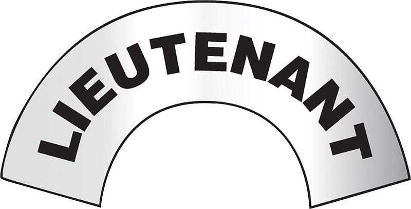 Accuform Emergency Response Reflective Helmet Sticker, LIEUTENANT, 3"x6-7/8", Adhesive Vinyl (MRBWRV08RFV)