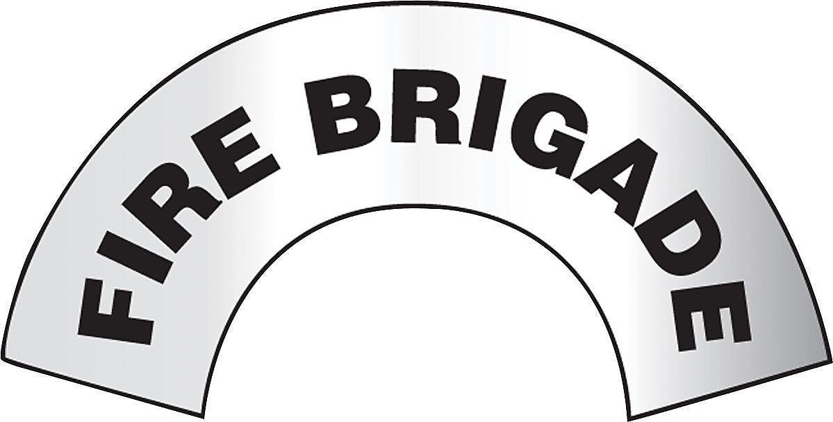Accuform ER Reflective Helmet Sticker, FIRE BRIGADE, 3"x6-7/8", Adhesive Vinyl (MRBWRV07RFV)