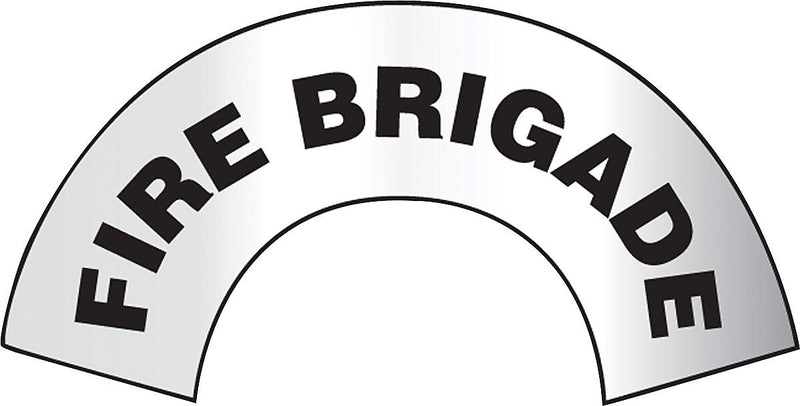 Accuform ER Reflective Helmet Sticker, FIRE BRIGADE, 3"x6-7/8", Adhesive Vinyl (MRBWRV07RFV)