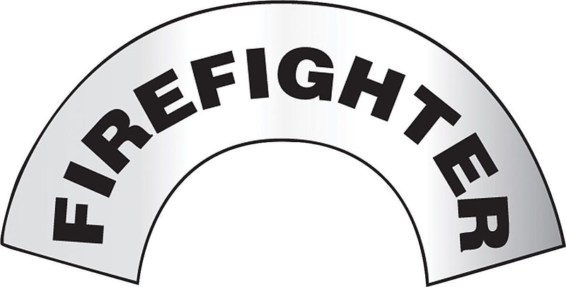 Accuform Emergency Response Reflective Helmet Sticker, FIREFIGHTER, 3"x6-7/8", Adhesive Vinyl (MRBWRV06RFV)