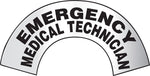 Accuform ER Reflective Helmet Sticker; EMERGENCY MEDICAL TECHNICIAN, 3"x6-7/8" Adhesive Vinyl (MRBWRV05RFV)