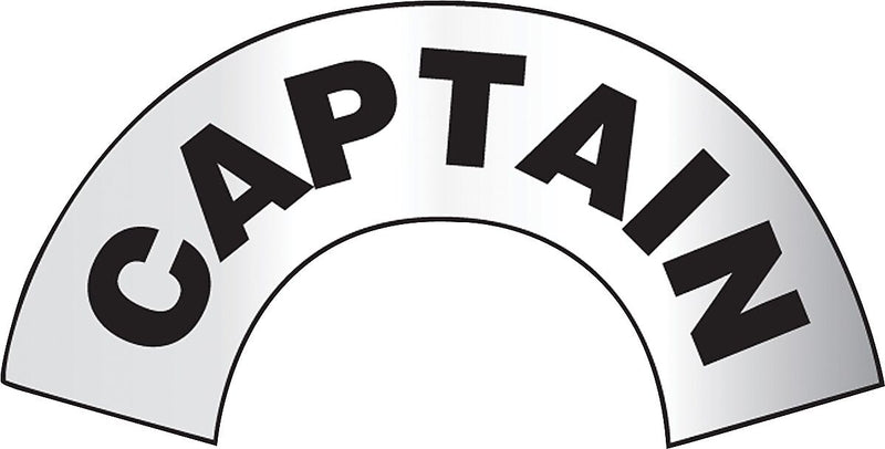 Accuform Emergency Response Reflective Helmet Sticker, CAPTAIN, 3" x 6-7/8", Adhesive Vinyl (MRBWRV03RFV)