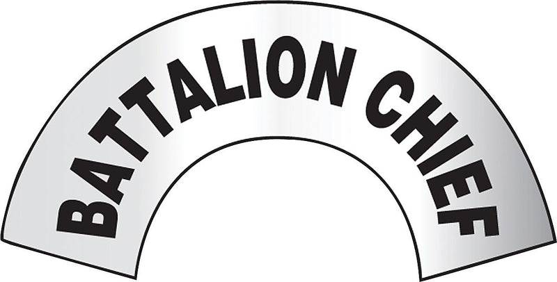 Accuform ER Reflective Helmet Sticker, BATTALION CHIEF, 3"x6-7/8", Adhesive Vinyl (MRBWRV02RFV)