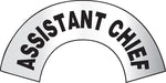 Accuform ER Reflective Helmet Sticker, ASSISTANT CHIEF, 3"x6-7/8", Adhesive Vinyl (MRBWRV01RFV)