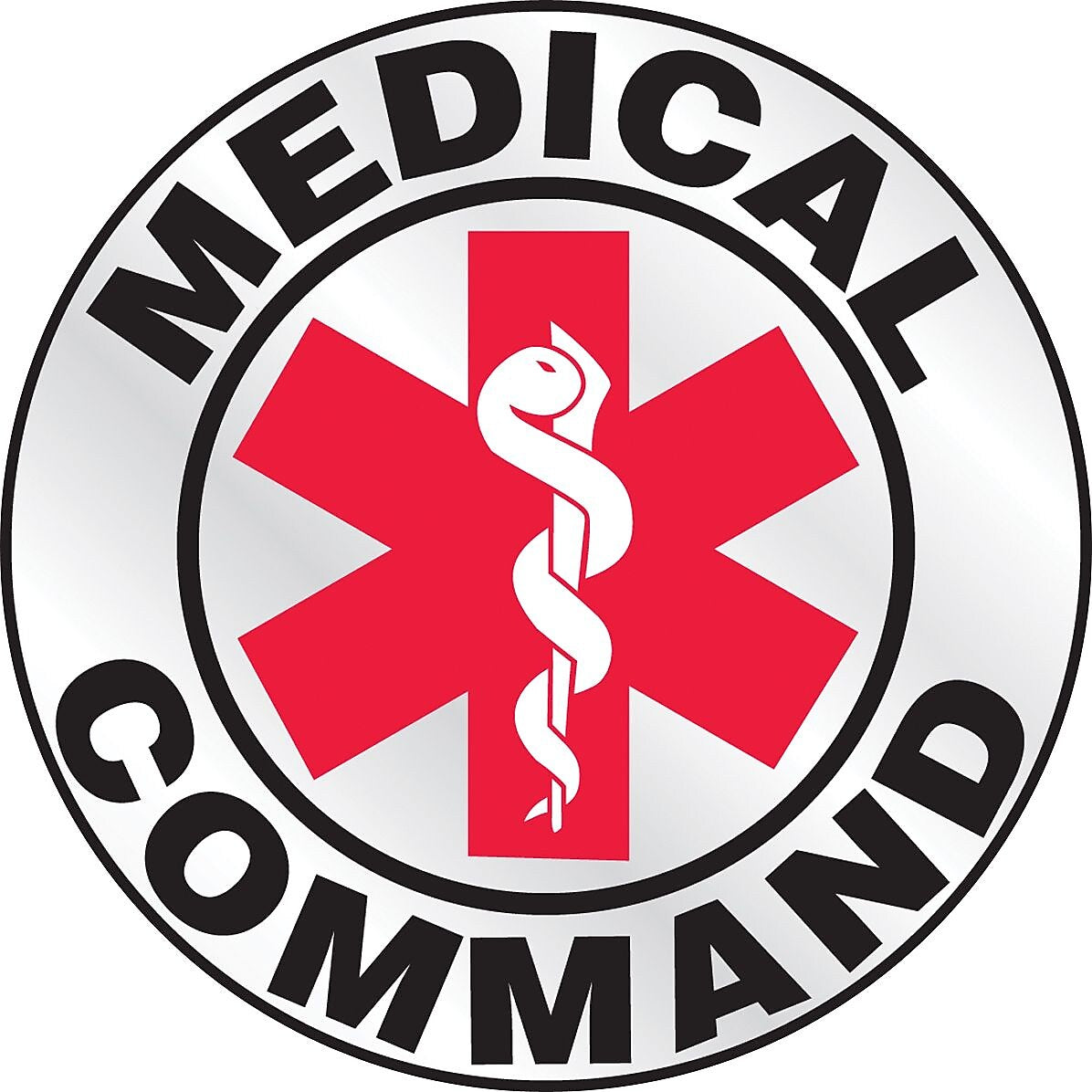 ACCUFORM SIGNS® Emergency Response Reflective Helmet Sticker, MEDICAL COMMAND, 2¼", Adhesive Vinyl