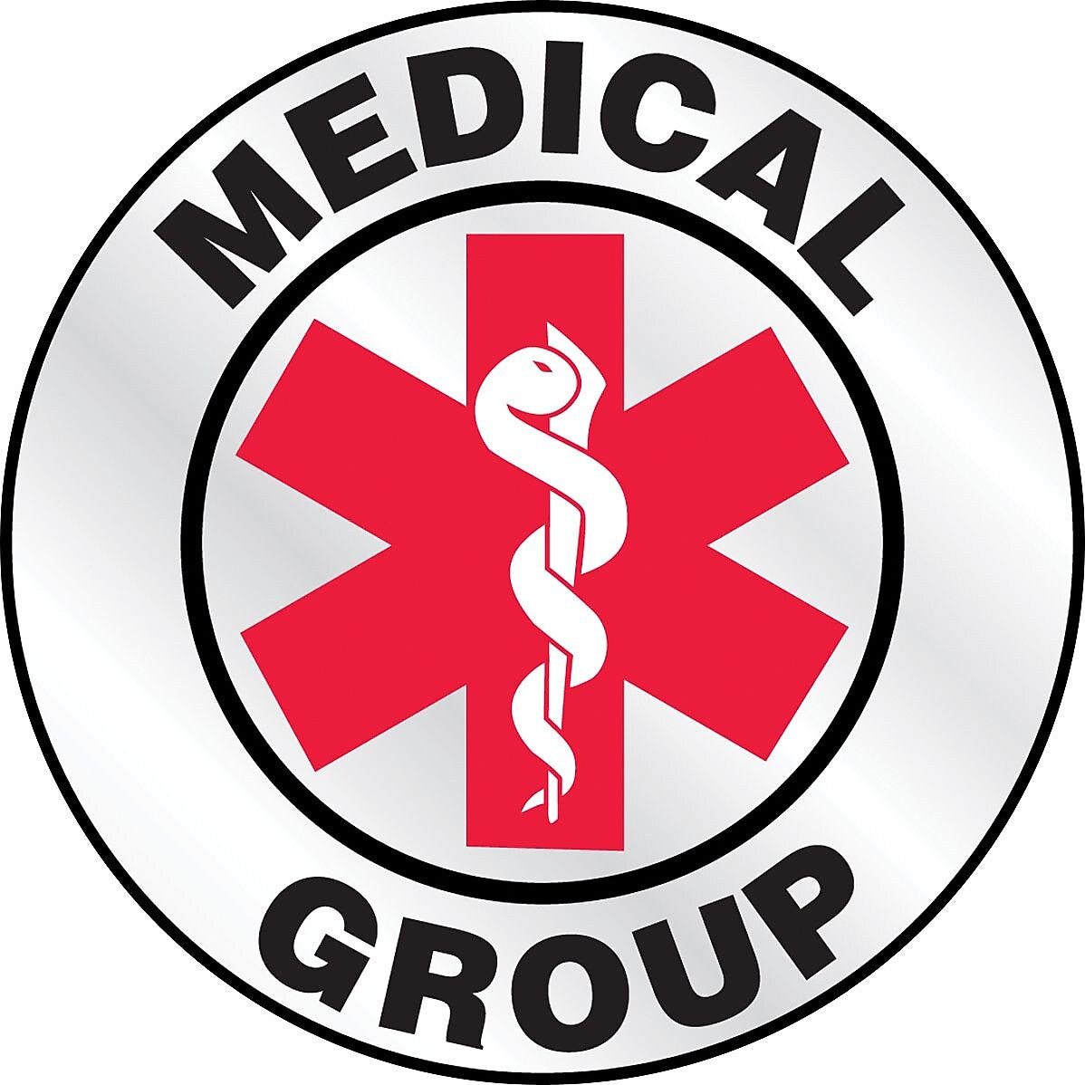 Accuform Emergency Response Reflective Helmet Sticker, MEDICAL GROUP, 2¼", Adhesive Vinyl (LHTL628)