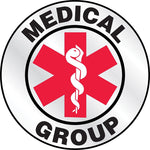 Accuform Emergency Response Reflective Helmet Sticker, MEDICAL GROUP, 2¼", Adhesive Vinyl (LHTL628)