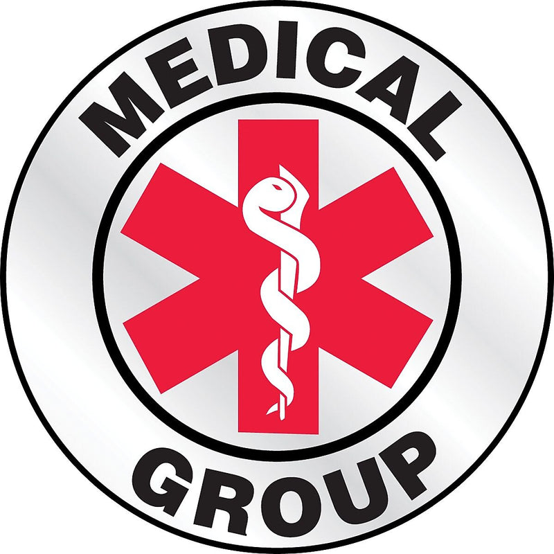 Accuform Emergency Response Reflective Helmet Sticker, MEDICAL GROUP, 2¼", Adhesive Vinyl (LHTL628)