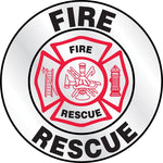 Accuform Emergency Response Reflective Helmet Sticker, FIRE RESCUE, 2¼", Adhesive Vinyl (LHTL611)