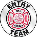 Accuform Emergency Response Reflective Helmet Sticker, ENTRY TEAM, 2¼", Adhesive Vinyl (LHTL620)