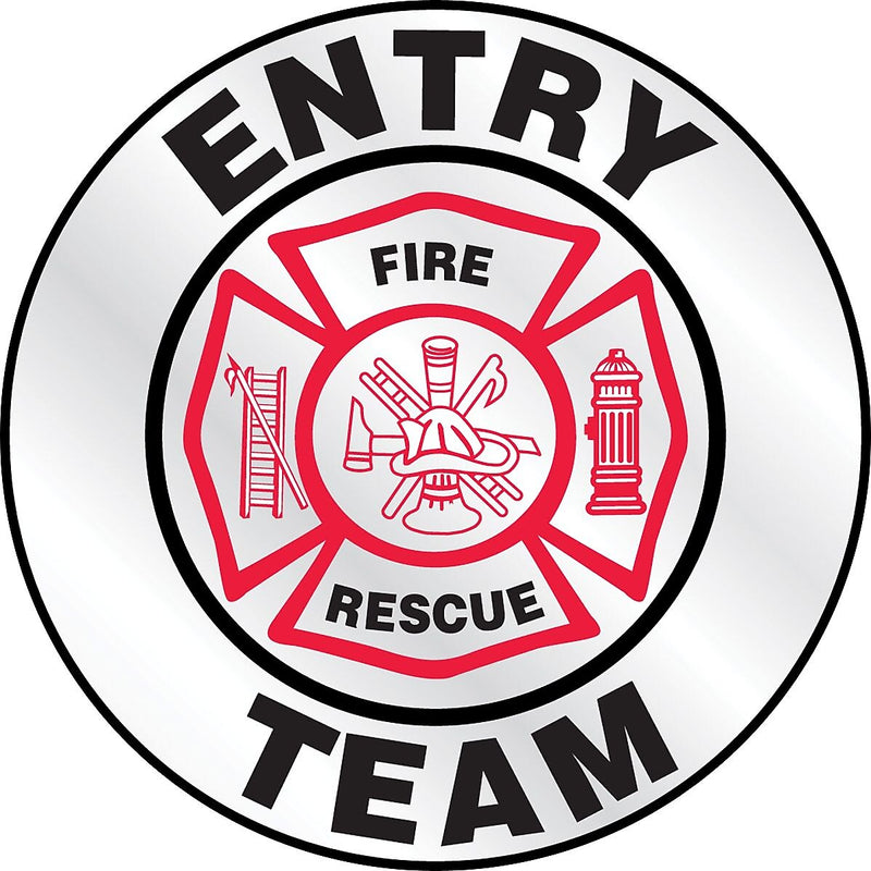 Accuform Emergency Response Reflective Helmet Sticker, ENTRY TEAM, 2¼", Adhesive Vinyl (LHTL620)
