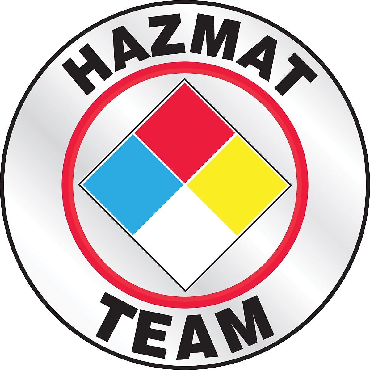 Accuform Emergency Response Reflective Helmet Sticker, HAZMAT TEAM, 2¼", Adhesive Vinyl (LHTL646)