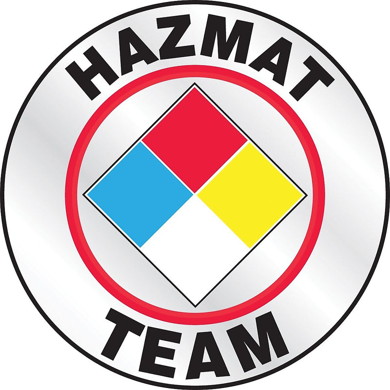 Accuform Emergency Response Reflective Helmet Sticker, HAZMAT TEAM, 2¼", Adhesive Vinyl (LHTL646)