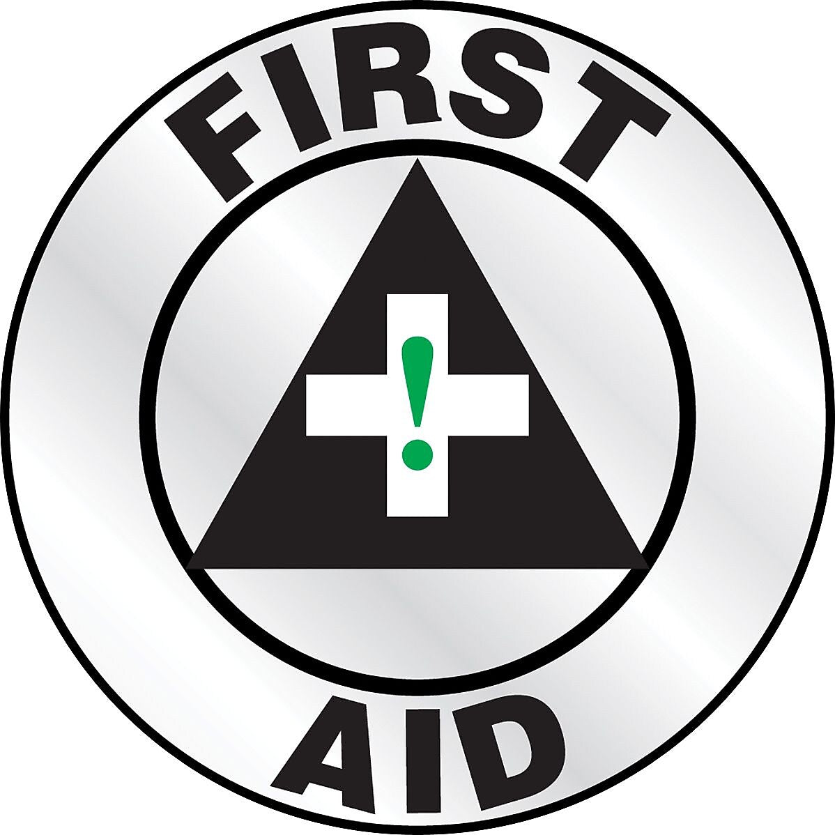 Accuform Emergency Response Reflective Helmet Sticker, FIRST AID, 2 1/4", Adhesive Vinyl (LHTL621)