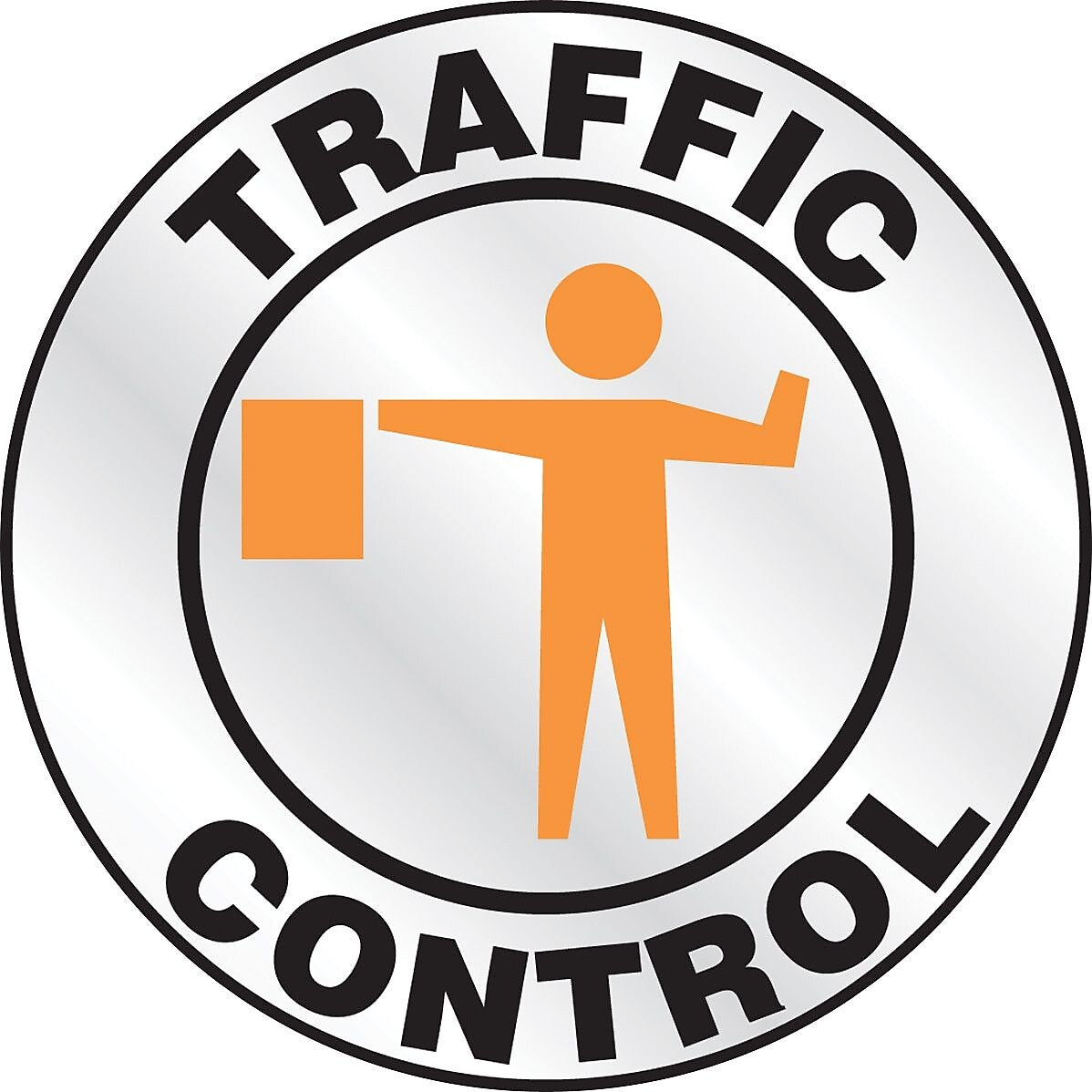 Accuform Emergency Response Reflective Helmet Sticker, TRAFFIC CONTROL, 2¼", Adhesive Vinyl (LHTL631)