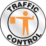 Accuform Emergency Response Reflective Helmet Sticker, TRAFFIC CONTROL, 2¼", Adhesive Vinyl (LHTL631)