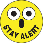 Accuform Hard Hat/Helmet Decal, STAY ALERT, 2 1/4", Adhesive Vinyl, 10/Pack (LHTL183)