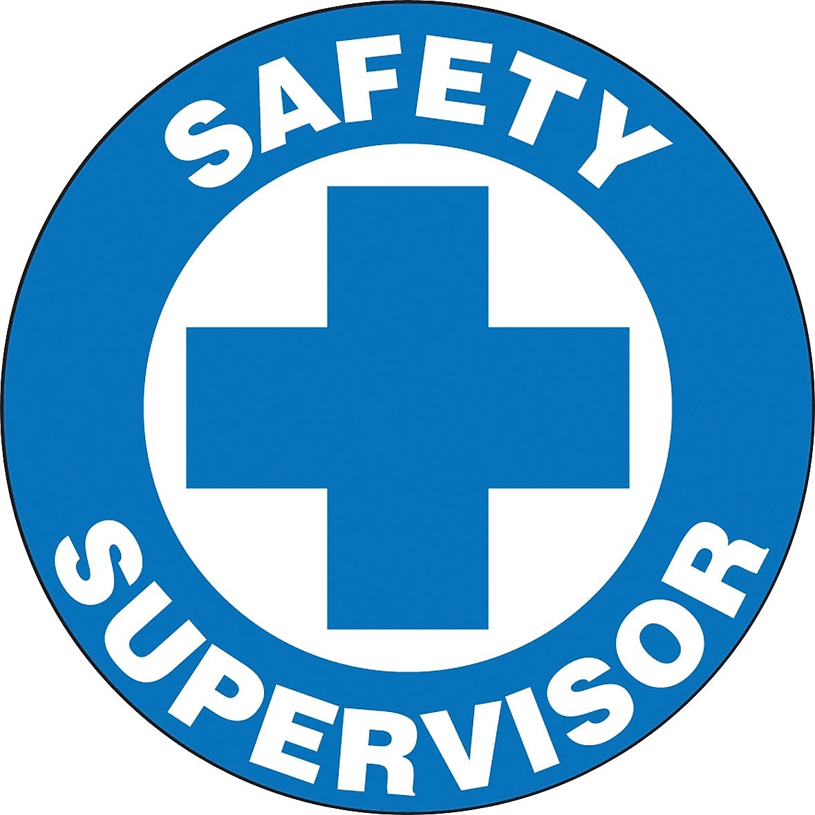 Accuform Hard Hat/Helmet Decal, SAFETY SUPERVISOR, 2¼", Adhesive Vinyl, 10/Pack (LHTL155)