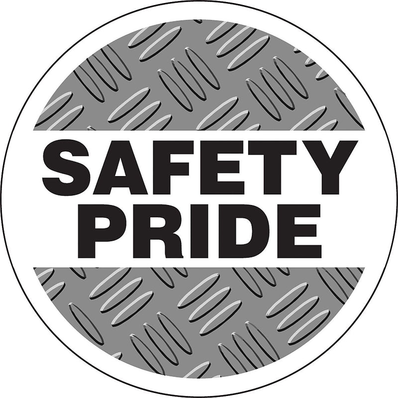 Accuform Hard Hat/Helmet Decal, SAFETY PRIDE, 2¼", Adhesive Vinyl, 10/Pack (LHTL210)