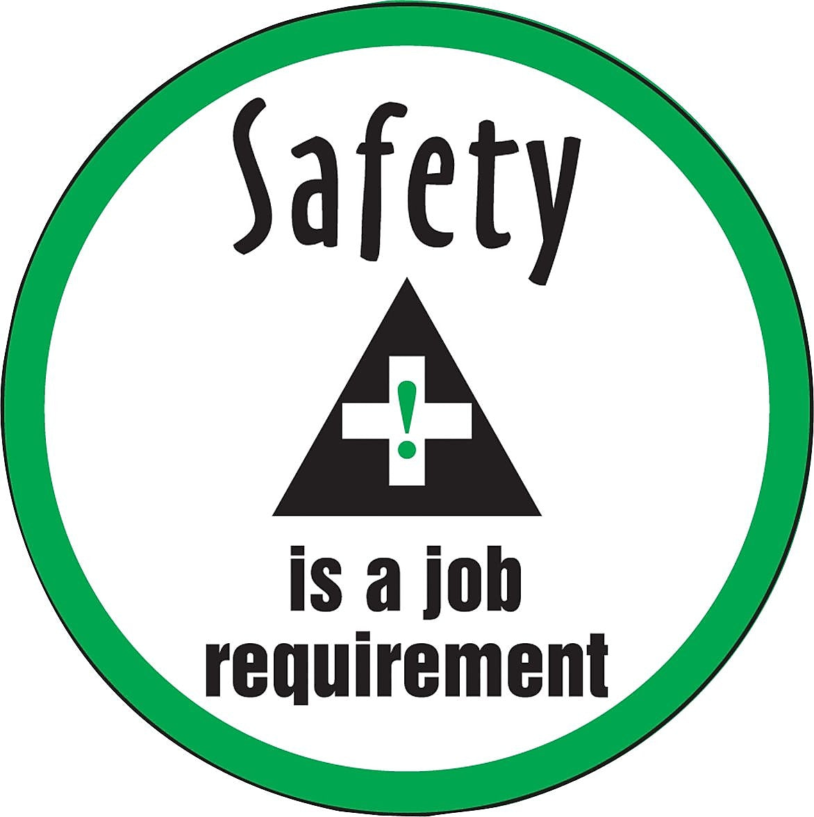 Accuform Hard Hat/Helmet Decal, SAFETY IS A JOB REQUIREMENT, 2 1/4", Adhesive Vinyl, 10/Pack (LHTL320)